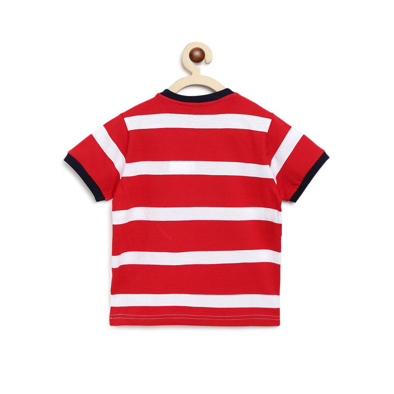 Boys White Printed Short Sleeve T-shirt image number null